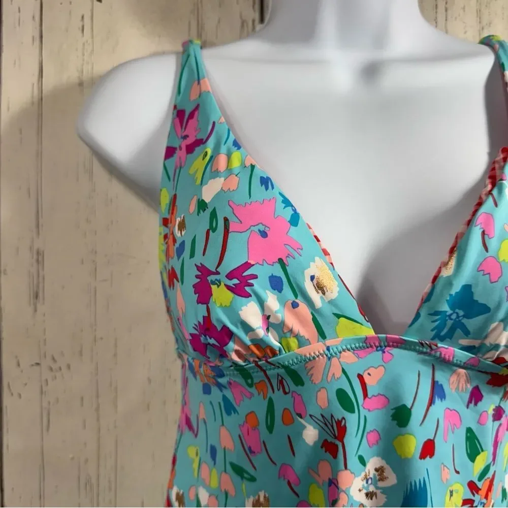 Vera Bradley Superbloom Swimsuit Tankini Colorful Floral Multiway Beach Vacation